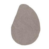 Organische vorm Vloerkleed Waves Taupe