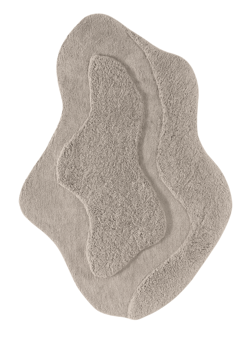 Organische vorm vloerkleed Cozy Taupe