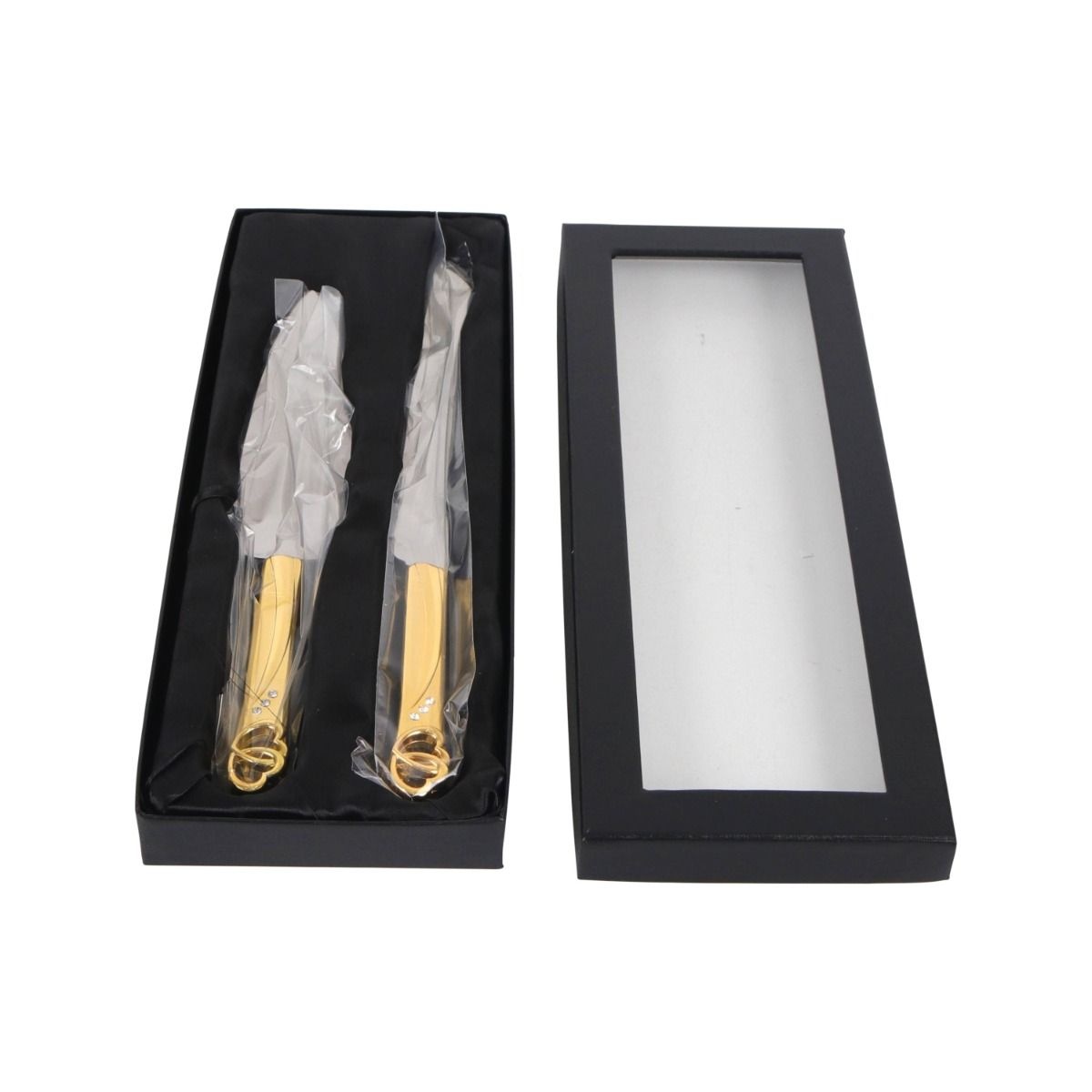 Trouwset Hearts - Gebakbestek - Goud