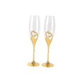 Trouwset Hearts - Glazen - Goud