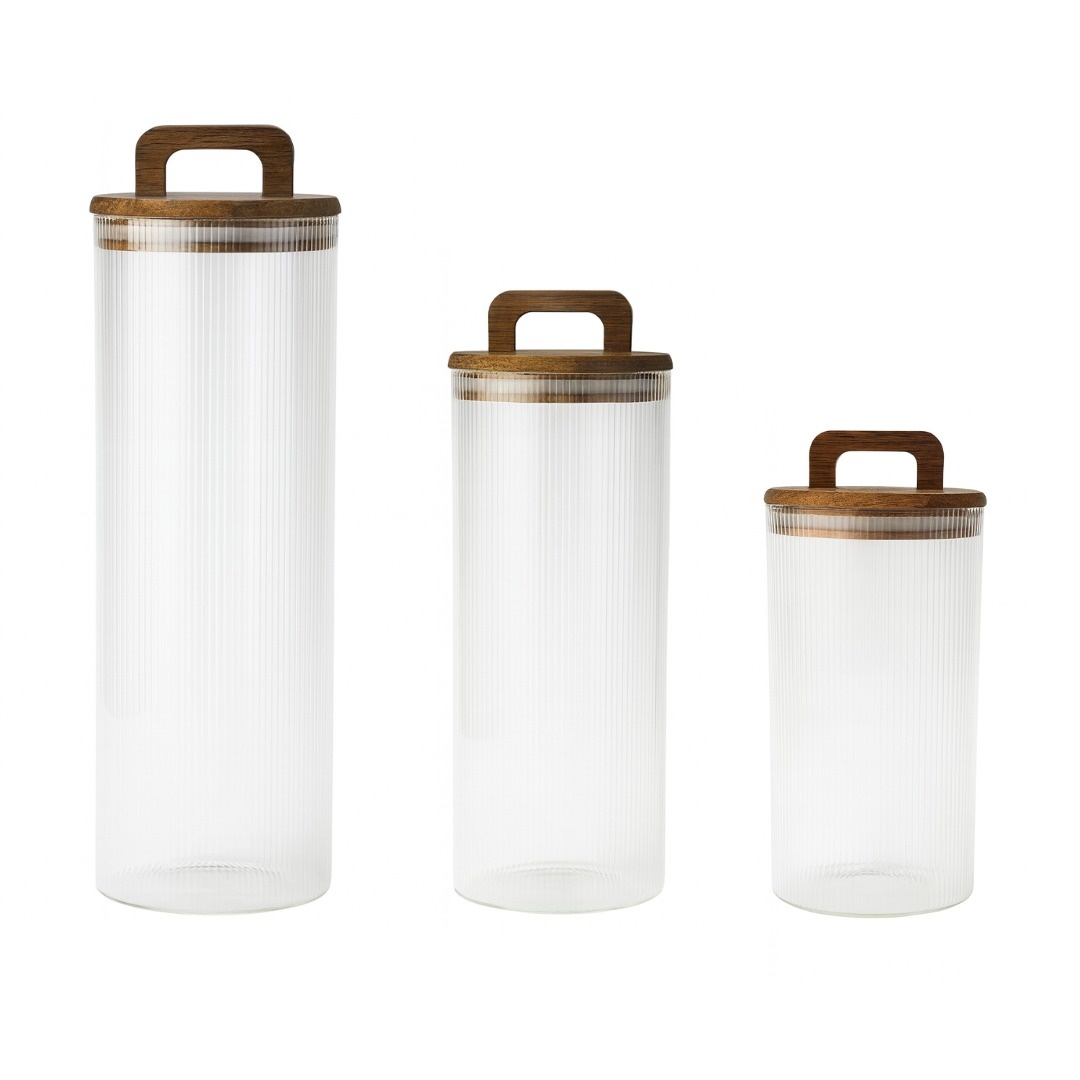 Voorraadpot Woody - Ø 10 cm x H 14 cm