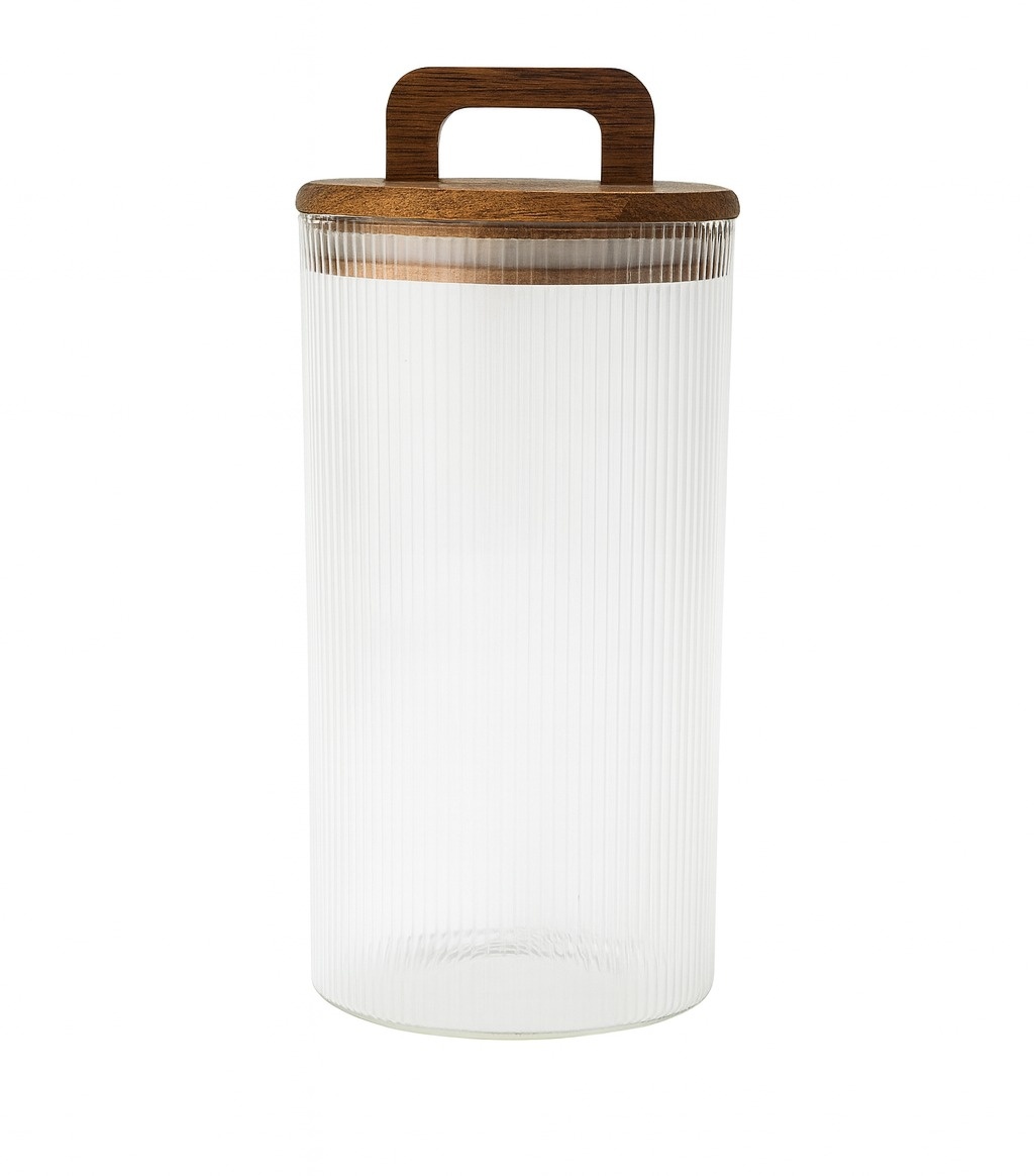 Voorraadpot Woody - Ø 10 cm x H 14 cm