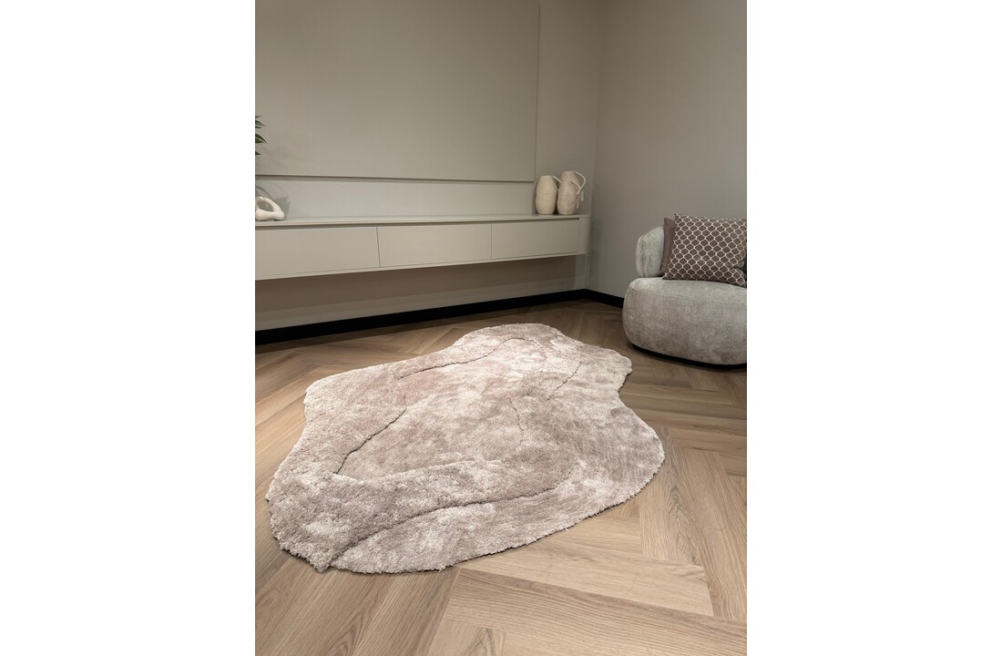 Organische vorm vloerkleed Cozy Taupe