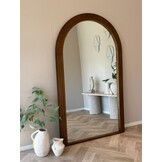 Boogspiegel Arch Bruin Eiken 110x180 cm - japandi en minimalistisch