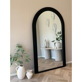 Boogspiegel Arch Zwart Eiken 110x180 cm - japandi en minimalistisch