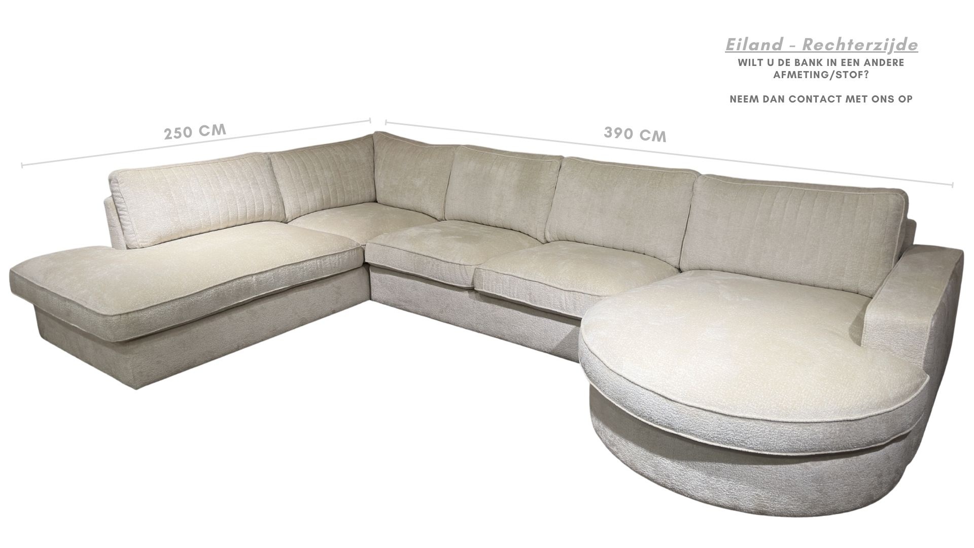 U-Bank Scott - Ronde Lounge - Crème