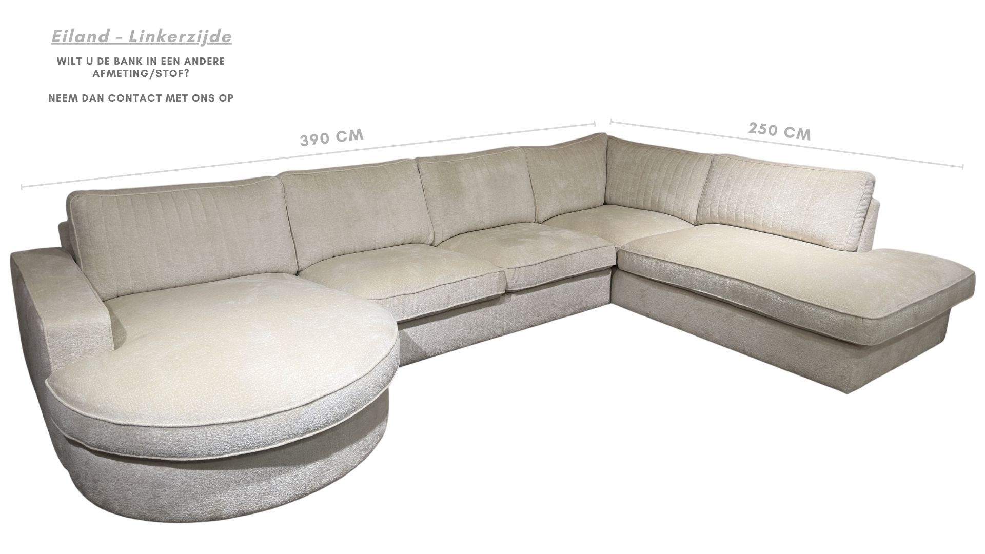 U-Bank Scott - Ronde Lounge - Crème