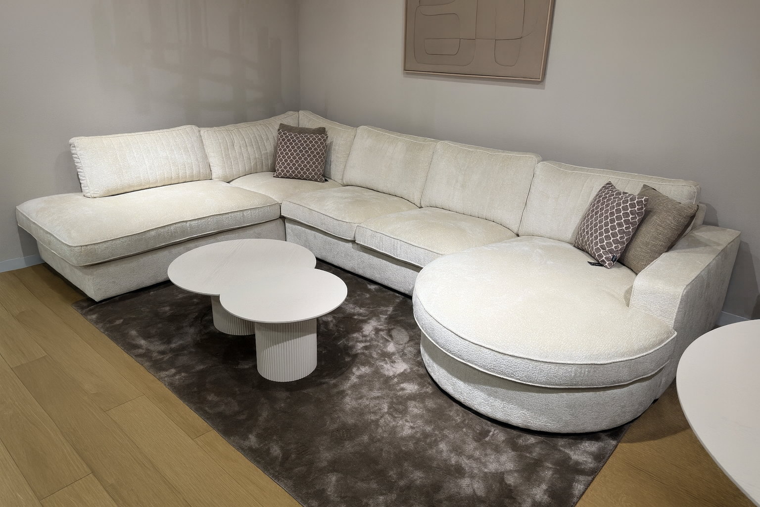 U-Bank Scott - Ronde Lounge - Crème