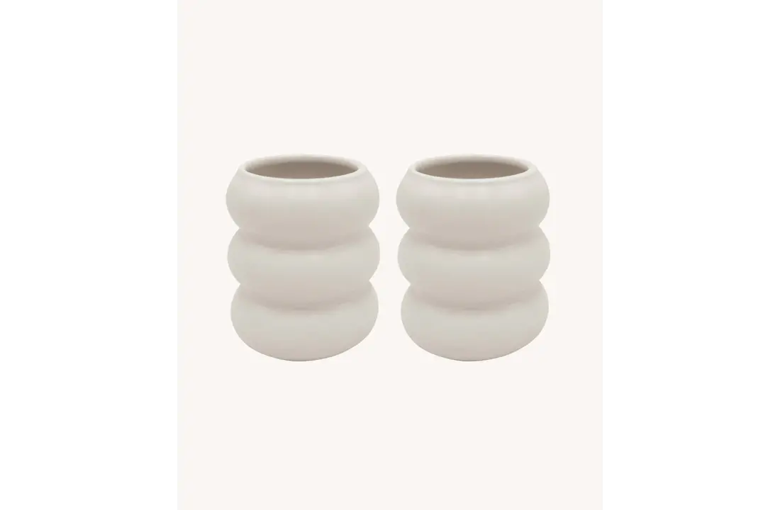Bubble Mokken Beige | Keramiek | 400 ml - 2 stuks