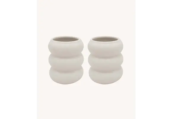 Bubble Mokken Beige | Keramiek | 400 ml - 2 stuks