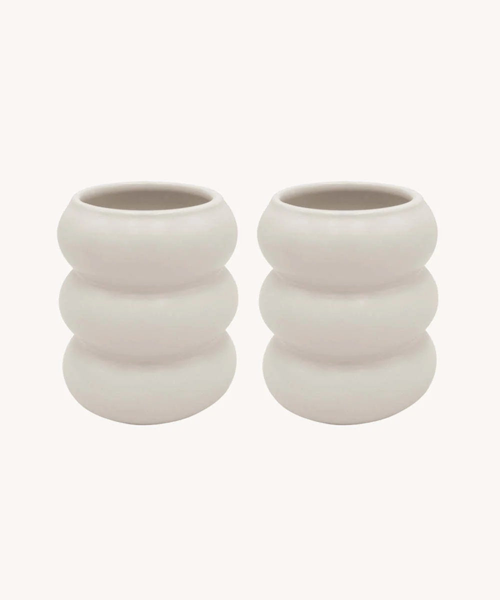 Bubble Mokken Beige | Keramiek | 400 ml - 2 stuks