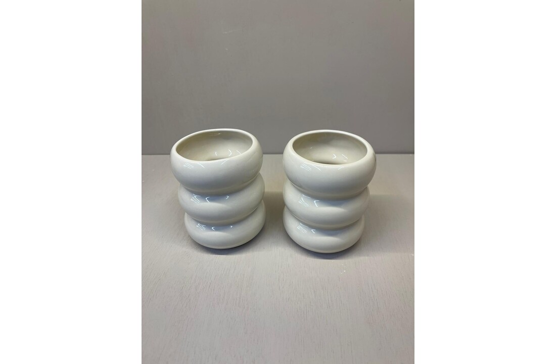 Bubble Mokken Beige | Keramiek | 400 ml - 2 stuks