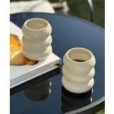 Bubble Mokken Beige | Keramiek | 400 ml - 2 stuks