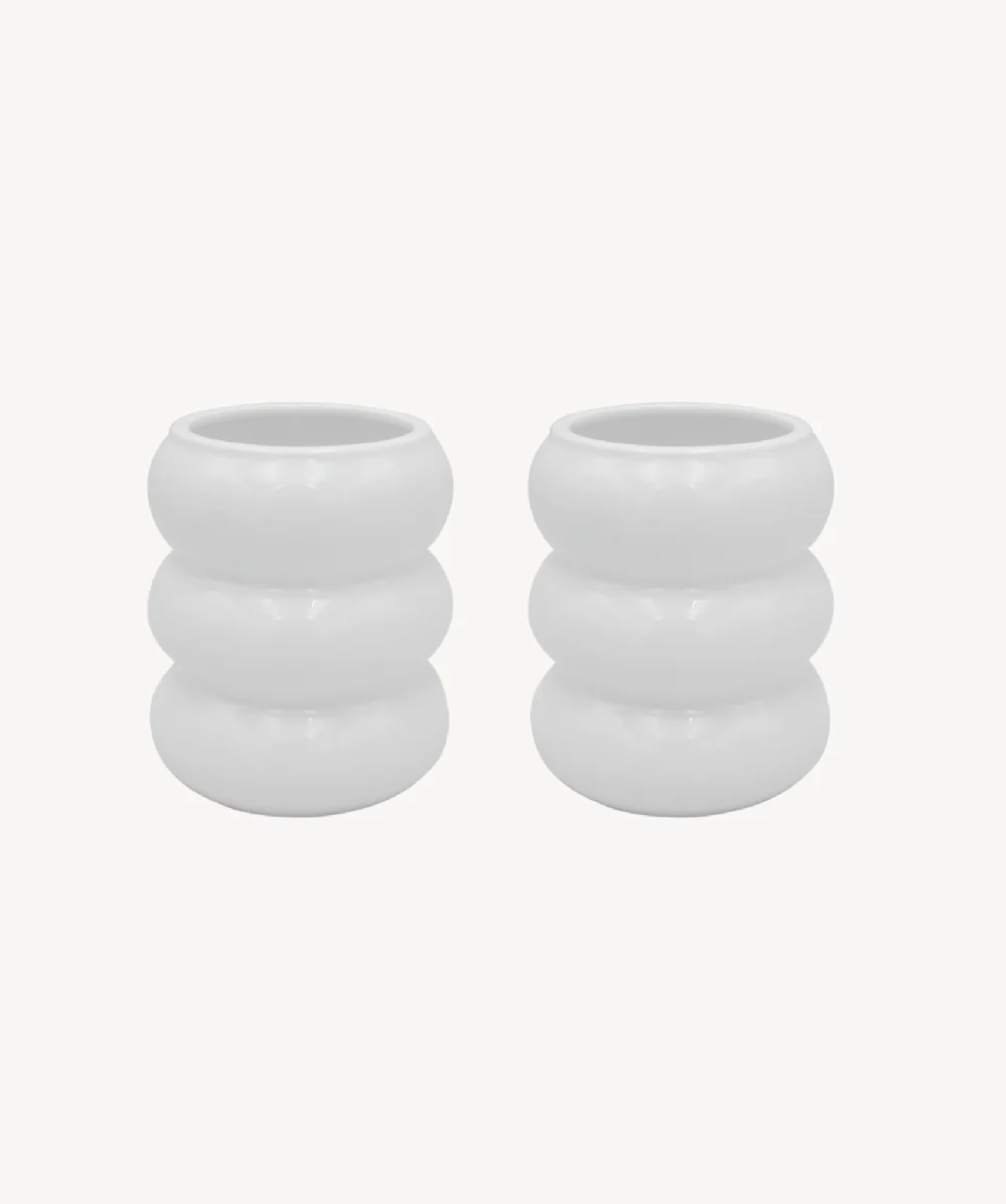 Bubble Mokken Wit | Keramiek | 400 ml - 2 stuks