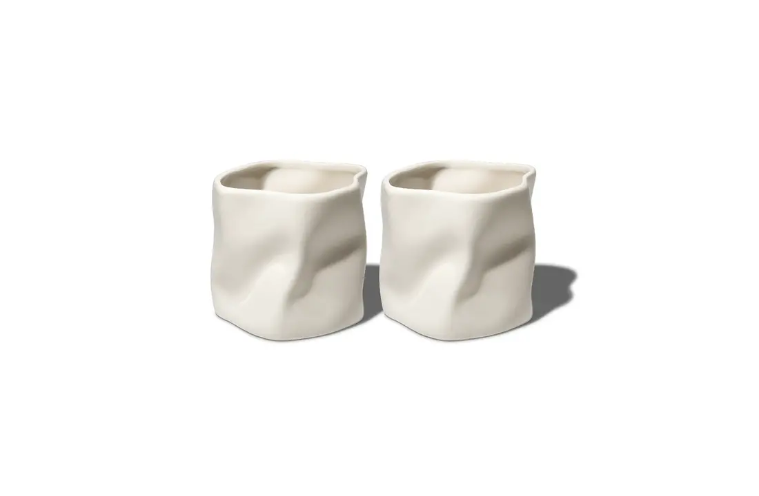 Wave Mokken Beige | Keramiek | 350 ml - 2 stuks
