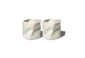 Wave Mokken Beige | Keramiek | 350 ml - 2 stuks