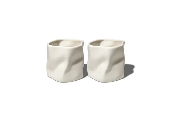 Wave Mokken Beige | Keramiek | 350 ml - 2 stuks