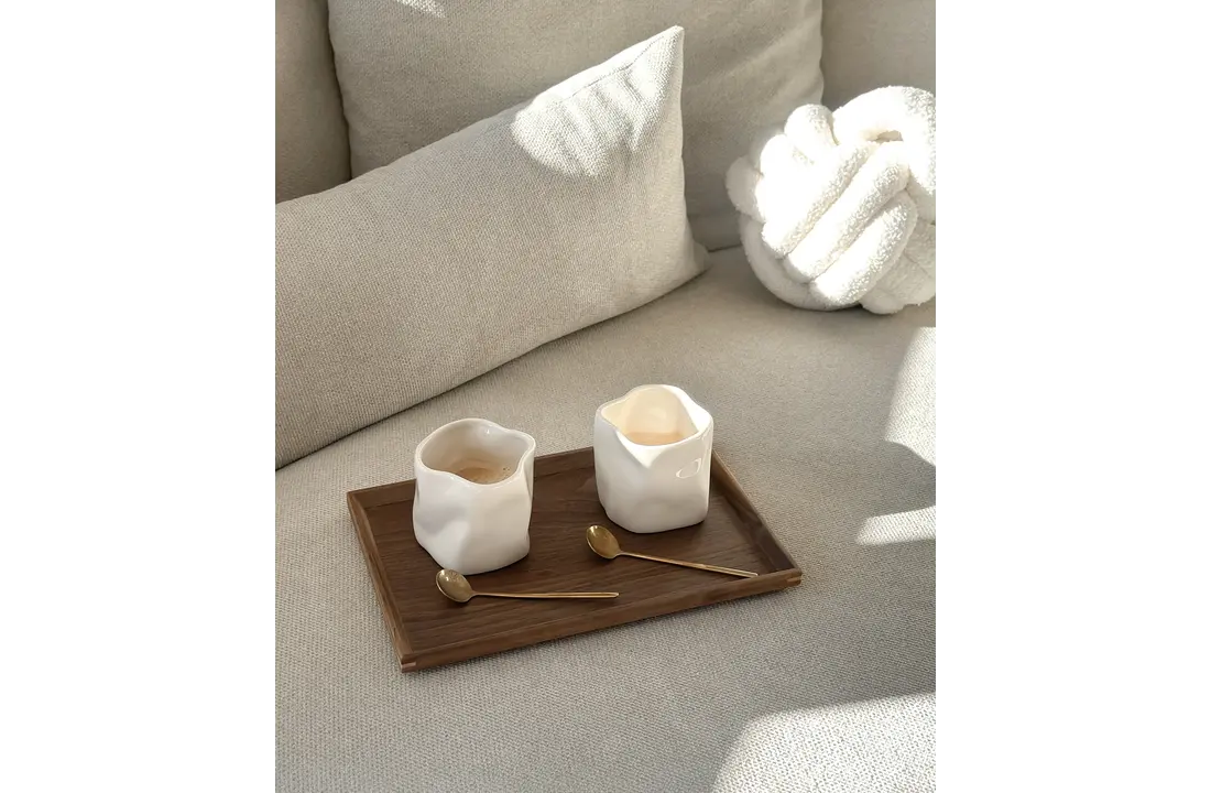 Wave Mokken Beige | Keramiek | 350 ml - 2 stuks