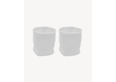 Wave Mokken Wit | Keramiek | 350 ml - 2 stuks