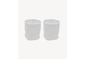 Wave Mokken Wit | Keramiek | 350 ml - 2 stuks