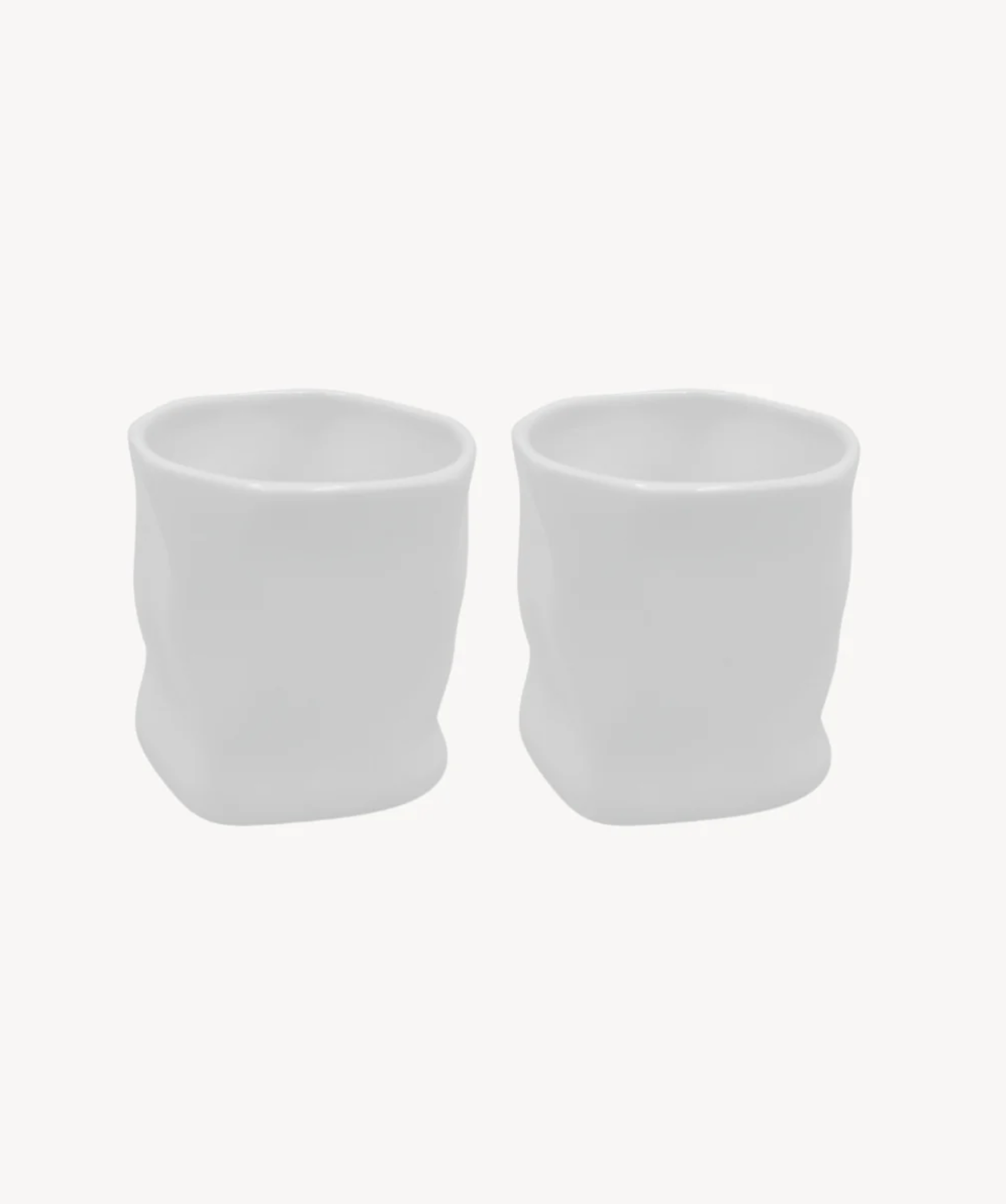 Wave Mokken Wit | Keramiek | 350 ml - 2 stuks