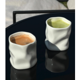 Wave Mokken Wit | Keramiek | 350 ml - 2 stuks