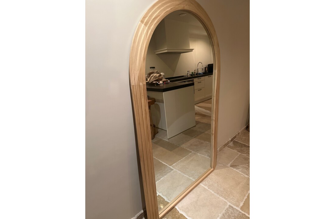 Boogspiegel Arch Licht Eiken 110x180 cm - japandi en minimalistisch