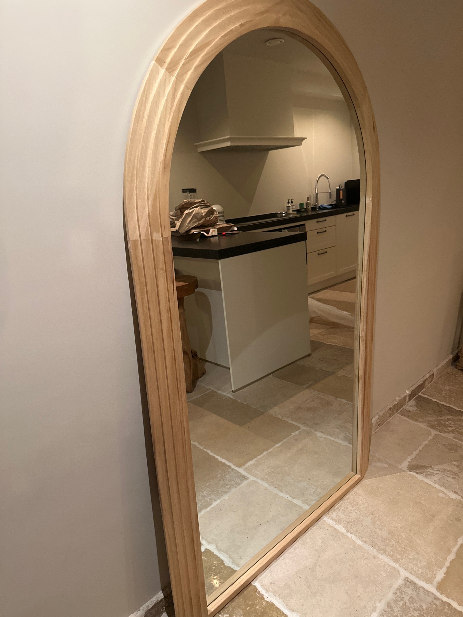 Boogspiegel Arch Licht Eiken 110x180 cm - japandi en minimalistisch