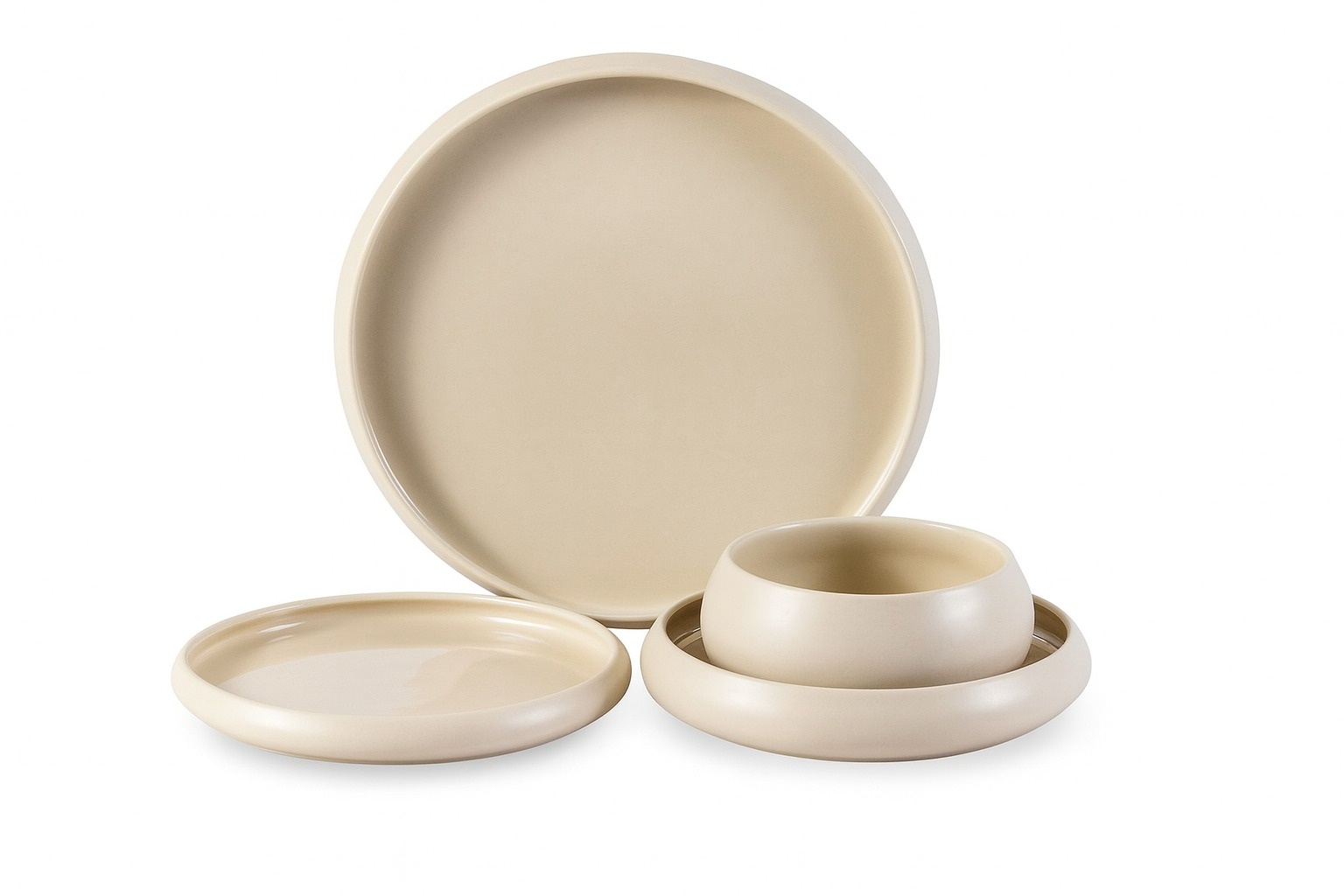 Chubby Serviesset Mat Beige - 24 delig - porselein