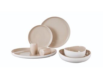 Bricard Colmar serviesset 27-delig - Wit/Taupe