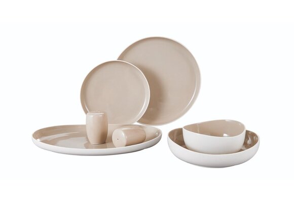 Bricard Colmar serviesset 27-delig - Wit/Taupe