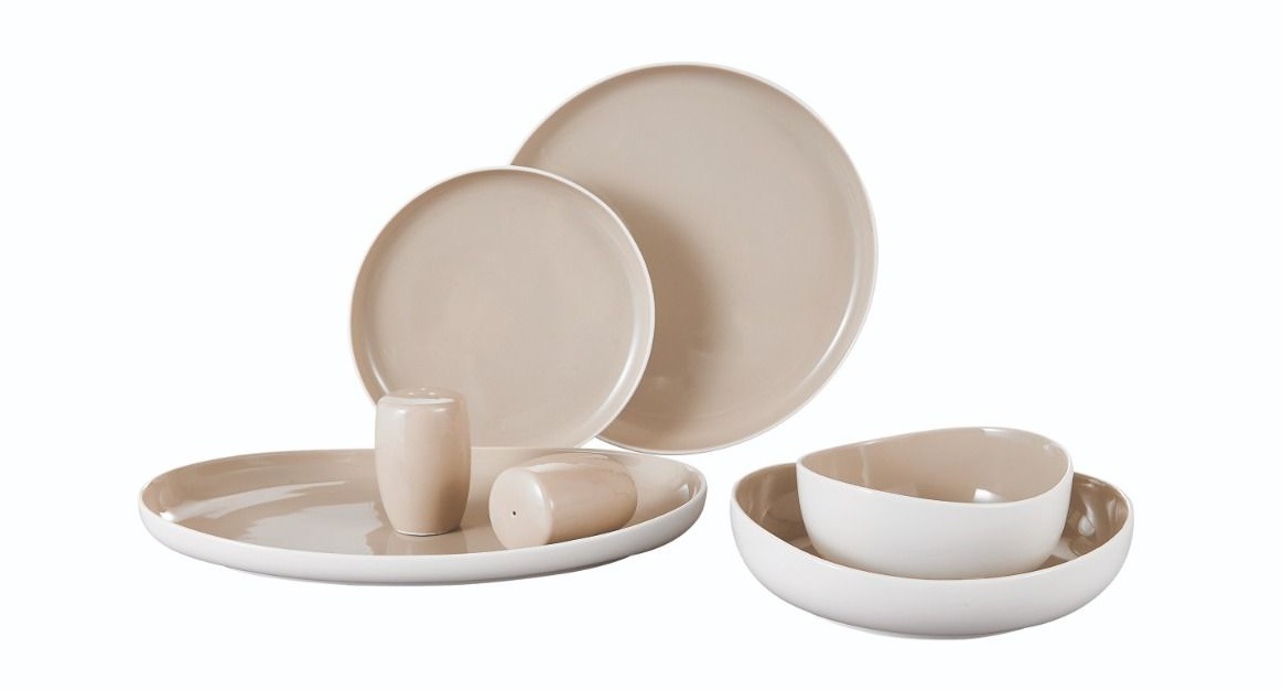 Bricard Colmar serviesset 27-delig - Wit/Taupe