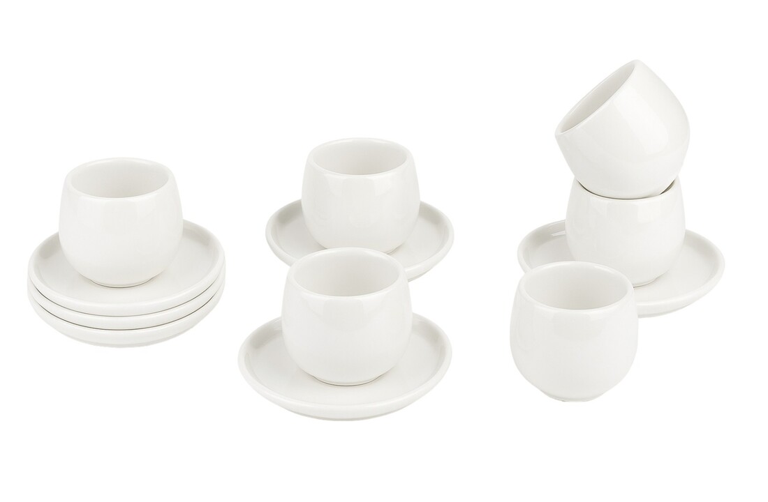 Koffieset Egg | 12-delig | Wit | 200 ml