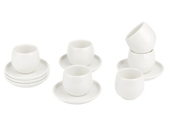 Koffieset Egg | 12-delig | Wit