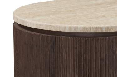 Salontafel Portofino - Travertin | Ovaal - 130 x 80 cm - Bruin