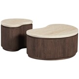 Salontafel Portofino | Organisch Travertin - Bruin | set van 2