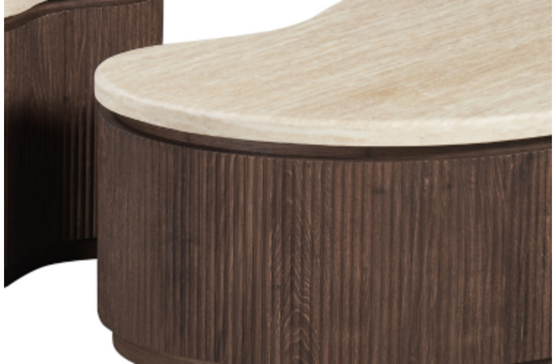 Salontafel Portofino | Organisch Travertin - Bruin | set van 2