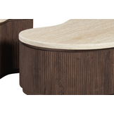 Salontafel Portofino | Organisch Travertin - Bruin | set van 2