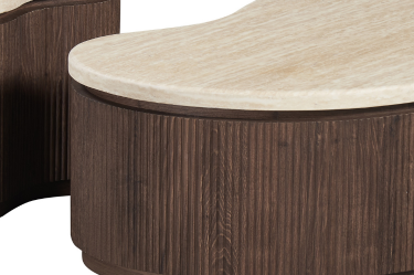 Salontafel Portofino | Organisch Travertin - Bruin | set van 2