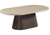 Salontafel Portofino | Ovaal | Travertin - Bruin