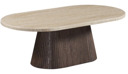 Salontafel Portofino | Ovaal | Travertin - Bruin