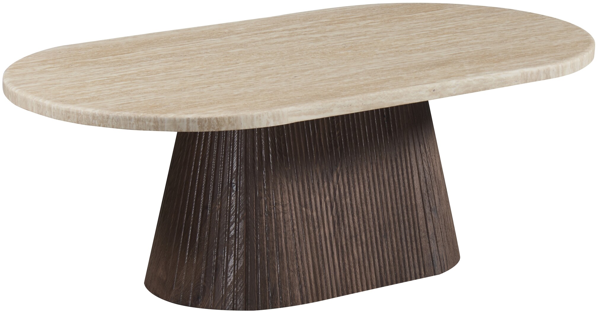 Salontafel Portofino | Ovaal | Travertin - Bruin