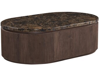 Salontafel Portofino - Bruin marmer | Ovaal - Bruin