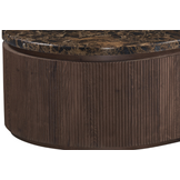 Salontafel Portofino - Bruin marmer | Ovaal - Bruin - 130 x 80 cm