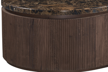 Salontafel Portofino - Bruin marmer | Ovaal - Bruin - 130 x 80 cm