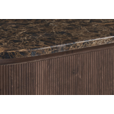 Salontafel Portofino - Bruin marmer | Ovaal - Bruin - 130 x 80 cm