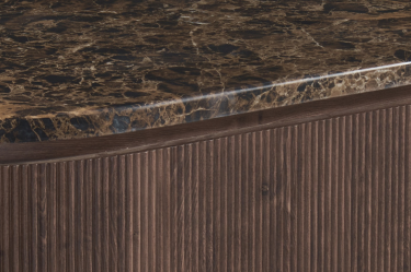 Salontafel Portofino - Bruin marmer | Ovaal - Bruin - 130 x 80 cm