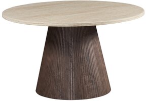 Eettafel Portofino - Travertin marmer | Rond