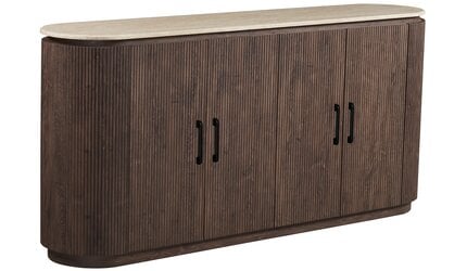 Dressoir Portofino  200 cm - Travertin | Ovaal - Bruin