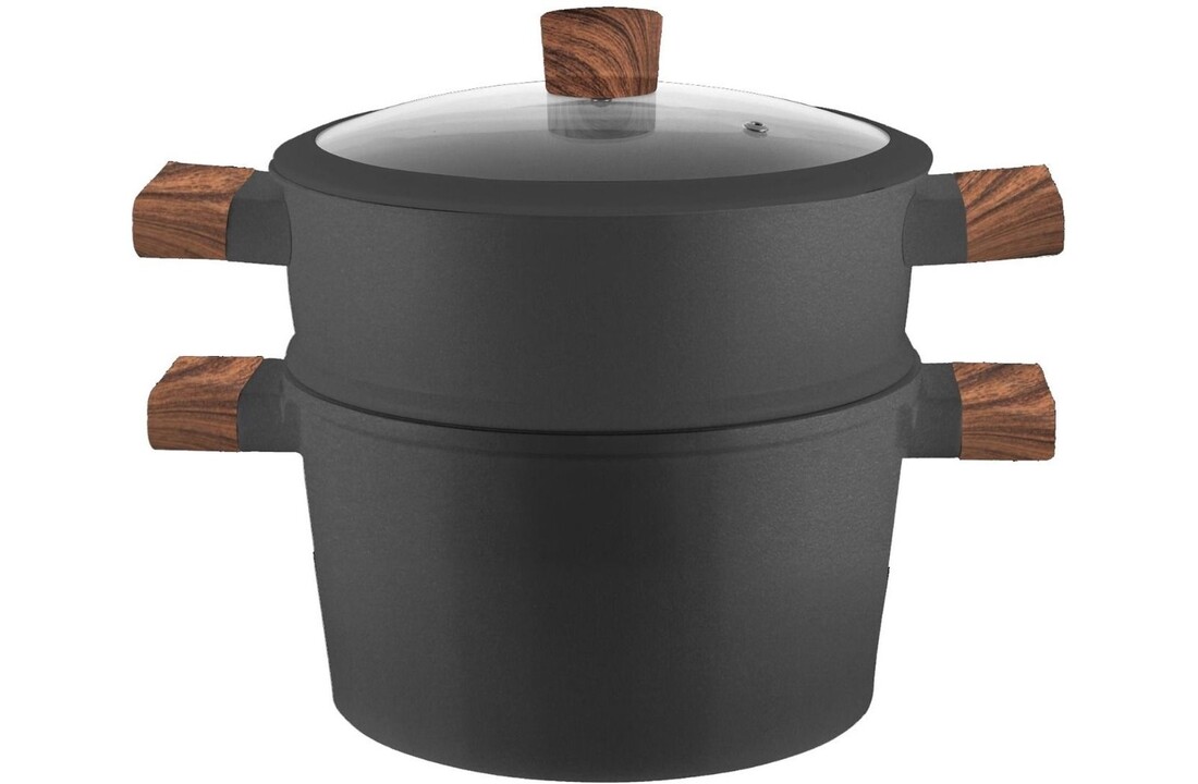 Hakal Couscous Pan | 3-in-1 | 6.5 Liter | Zwart